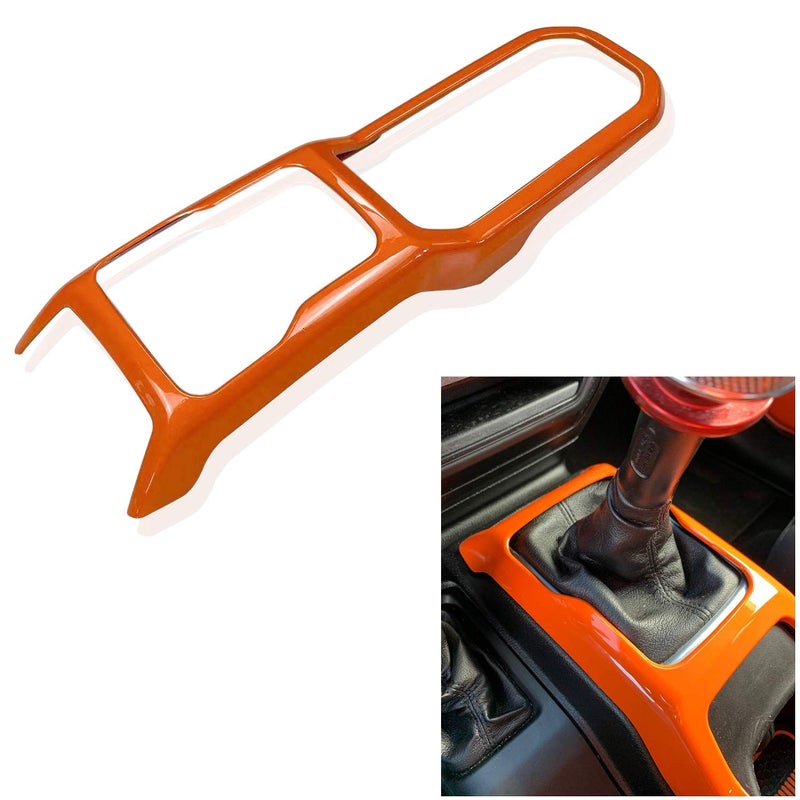 Bolaxin ABS Center Console Panel Dashboard Cover Compatible with Jeep Wrangler JL 2018-2023/ Jeep Gladiator JT 2020-2023 Interior Trim Decor for Jeep Accessories (Orange) - Image 3